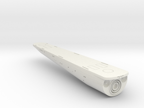 1/1000 Thru Deck Carrier Bottom in White Natural Versatile Plastic