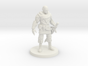 Mercenary w/ Sword (Sheathed) Helmetless in White Natural Versatile Plastic