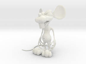 Dirty Rat - Standing (NoWhiskers) in White Natural Versatile Plastic
