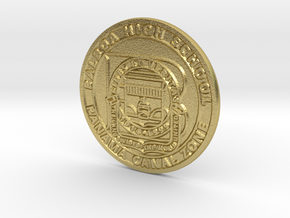 Balboa High School Panama Canal Zone Medallion in Natural Brass
