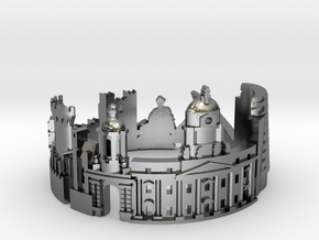 Dublin Skyline - Cityscape Ring in Polished Silver: 8 / 56.75