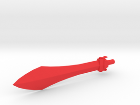 Molten Sword v2 Shapeways version in Red Processed Versatile Plastic
