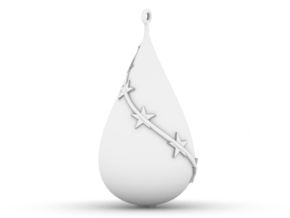 Water Drop - Christmas Ornament in White Natural Versatile Plastic