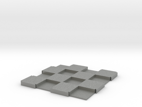 Expandable Mini Chess Board 4x4 with 1/2" Squares in Gray PA12