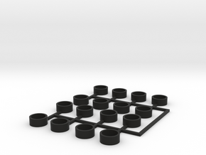16 x Reifen für 19 Zoll Felgen in 1 87 in Black Premium Versatile Plastic: 1:87 - HO