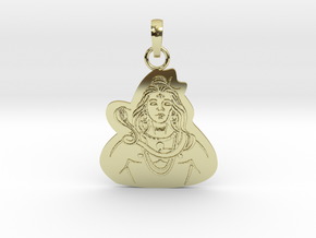 Lord Shiva Pendant (Embossed) in 18K Yellow Gold