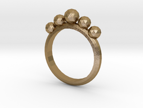 Disco Ball Ring in Polished Gold Steel: 7 / 54