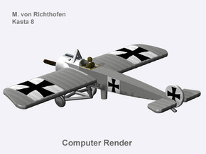 Manfred von Richthofen Fokker E.III (full color) in Natural Full Color Nylon 12 (MJF)