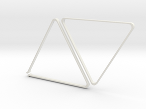 Triangle Cross Stitch Frame in White Natural Versatile Plastic