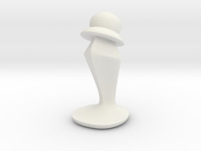Puffing Chess-Pawn in White Natural Versatile Plastic: Small