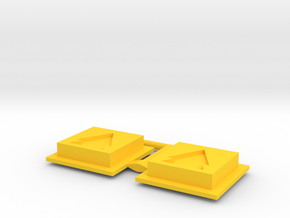 Disco Robo FF/RW buttons (x2) in Yellow Processed Versatile Plastic