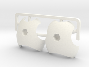 Rounded Chestplate for ModiBot in White Processed Versatile Plastic
