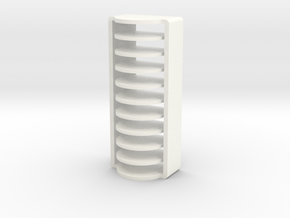 10 Coin Cell Battery Case (CR1632) in White Processed Versatile Plastic