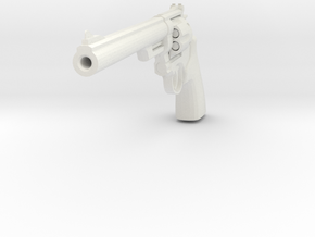 Mego Clint Eastwood Dirth Harry .44 Magnum Gun in White Natural Versatile Plastic