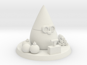 Shrumling Demolition Specialist (Puffball Gnome) in White Natural Versatile Plastic
