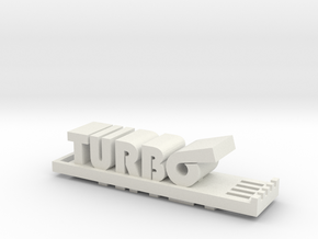 Miata Turbo Keychain in White Natural Versatile Plastic