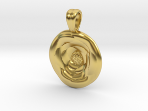Flower [pendant] in Polished Brass