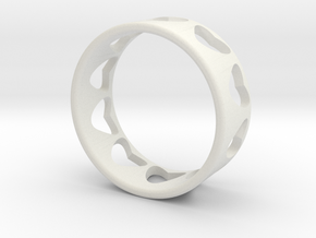 heart ring in White Natural Versatile Plastic