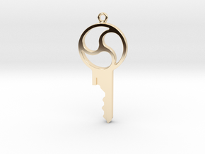 Triskelion Key- Precut for Kink3D Lock Set in 14k Gold Plated Brass
