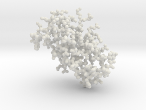 Insulin Molecular Model in White Natural Versatile Plastic