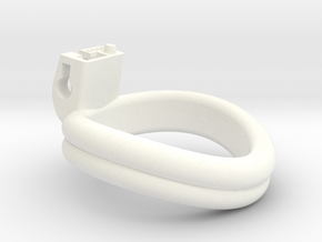 Cherry Keeper Ring G2 - 44x48mm Double (~46mm) in White Processed Versatile Plastic