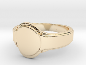 Round Stacked Ring in 14k Gold Plated Brass: 7 / 54