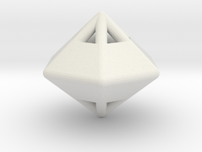 d12 die-pyramid blank in White Natural Versatile Plastic