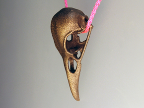 Bird Skull - Micro in Polished Bronze Steel