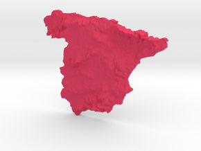 Spain Terrain Pendant in Pink Processed Versatile Plastic