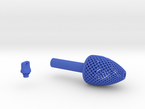 Textured Conical Pen Grip - large with buttons in Blue Processed Versatile Plastic
