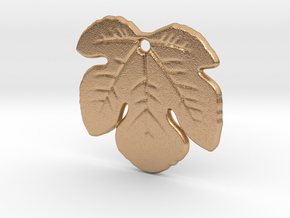 Fig Leaf Pendant in Natural Bronze