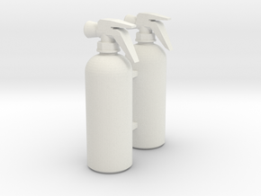 1:18 Fire Extinguisher 2pcs in White Natural Versatile Plastic