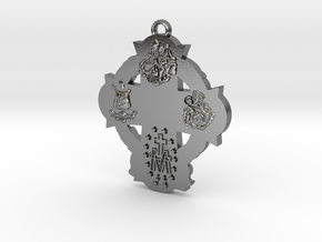 Constantine Cross Medal #6 Four Way Cross in Polished Silver