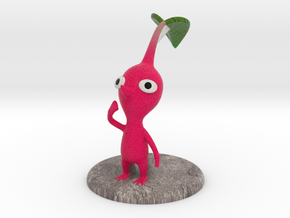 Red Pikmin Standing (Color) in Natural Full Color Sandstone