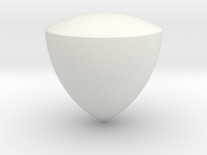 Reuleaux Triangle Spheroform in White Natural Versatile Plastic