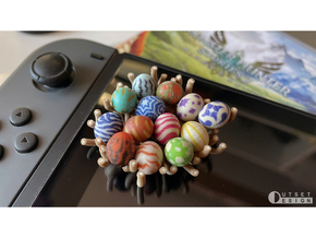 Monster Hunter - Monster eggs in Natural Full Color Sandstone
