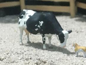 1.64 dairy holstein drinking/feeding cow in Tan Fine Detail Plastic