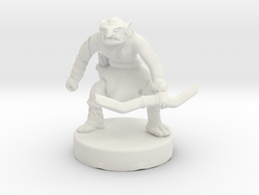 Goblin with a bow in White Natural Versatile Plastic