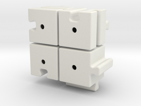 Cube slider (no sprues) set B in White Natural Versatile Plastic