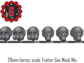 28mm heroic scale Traitor Guards in Gas Masks in Tan Fine Detail Plastic: Small