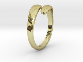 Modern Ring Complete ring sizes in 18k Gold Plated Brass: 4 / 46.5