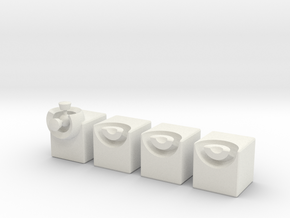 Minimis 2x2x1 (solid) in White Natural Versatile Plastic