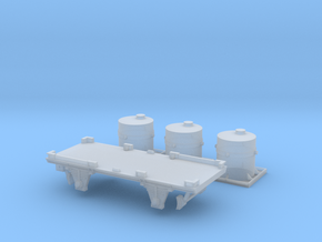 VR N Scale KC Wagon with Concrete Containers in Clear Ultra Fine Detail Plastic
