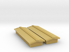 N-Scale Peaked Roof for MTL CWE Cars (2-pack) in Tan Fine Detail Plastic