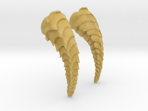 Horn design nude heels 2 in Tan Fine Detail Plastic