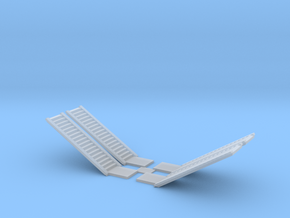 Concrete Stair Run 18 Risers (N scale) in Clear Ultra Fine Detail Plastic