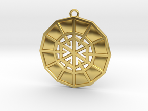 Resurrection Emblem 05 Medallion (Sacred Geometry) in Polished Brass