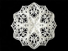 Snowflake Ornament 1 in White Natural Versatile Plastic