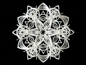 Snowflake Ornament 4 in White Natural Versatile Plastic