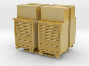 1:76 Scale Modern Toolboxes x4 in Tan Fine Detail Plastic